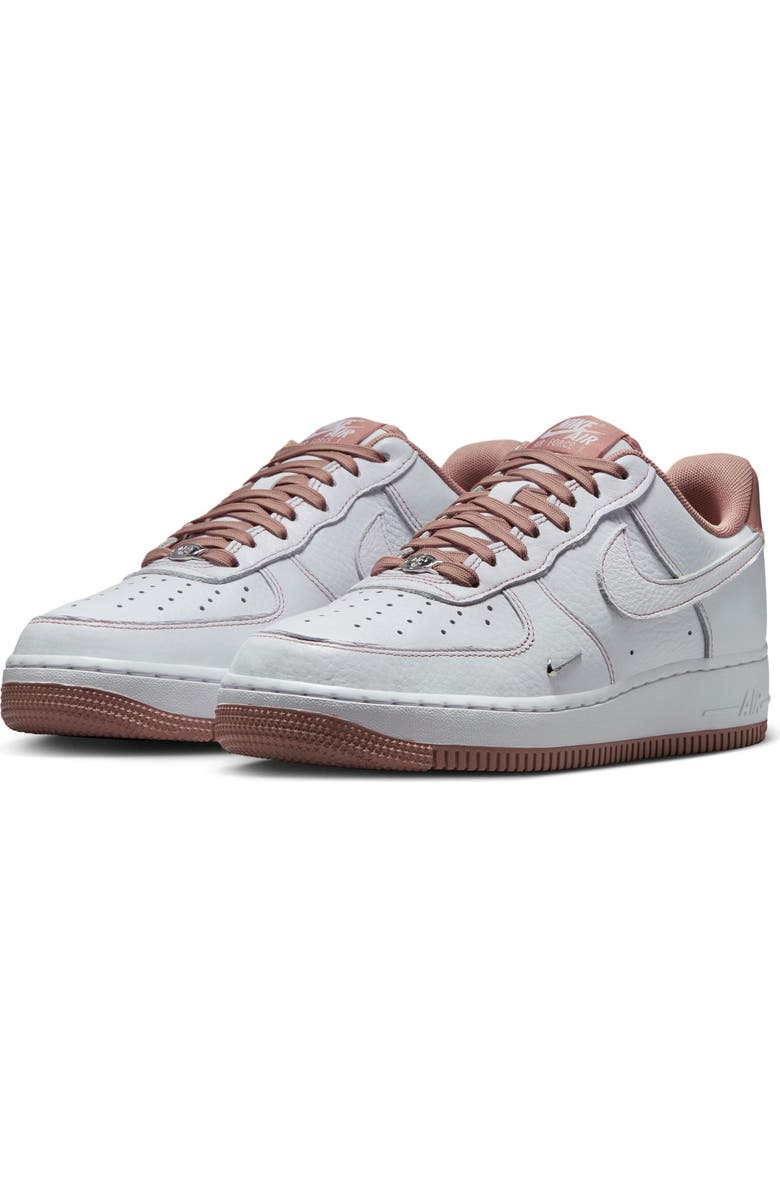 Nike Air Force 1 '07 Sneaker, Main, color, White/ Pink/ Silver