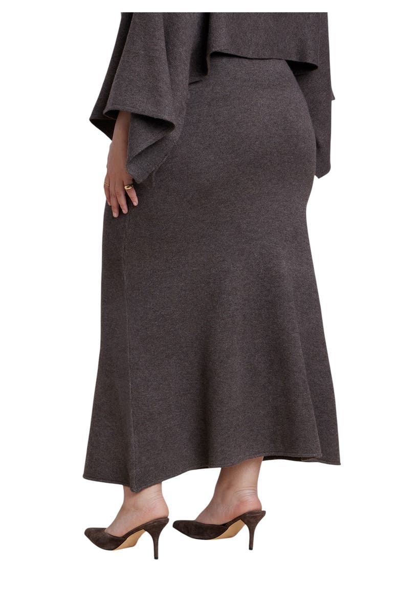 Sweater Maxi Skirt, Alternate, color, HEATHER MOCHA