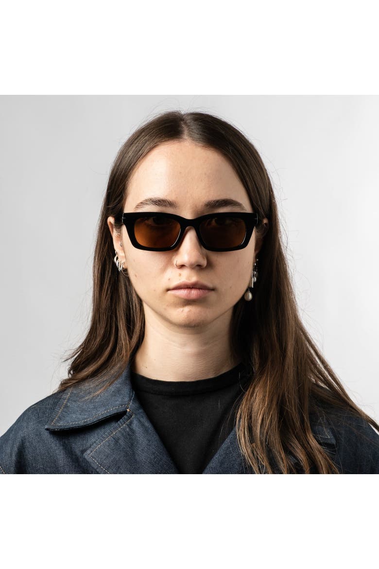 Ace Sunglasses, Alternate, color, Gloss Black - Tinted Bronze