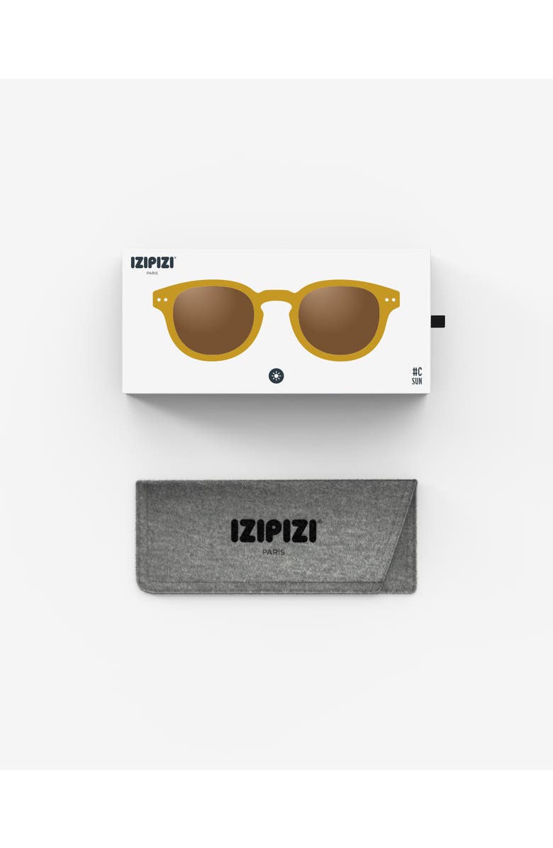 IZIPIZI #C 47mm Square Sunglasses, Alternate, color, Golden Green