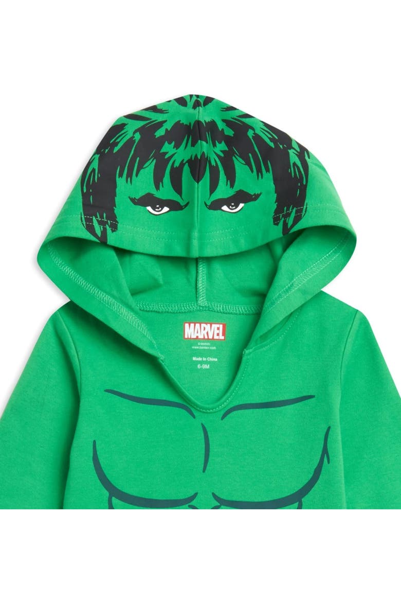 Avengers 3-Pack Long Sleeve Hooded Bodysuits, Alternate, color, Marvel Comics Multi