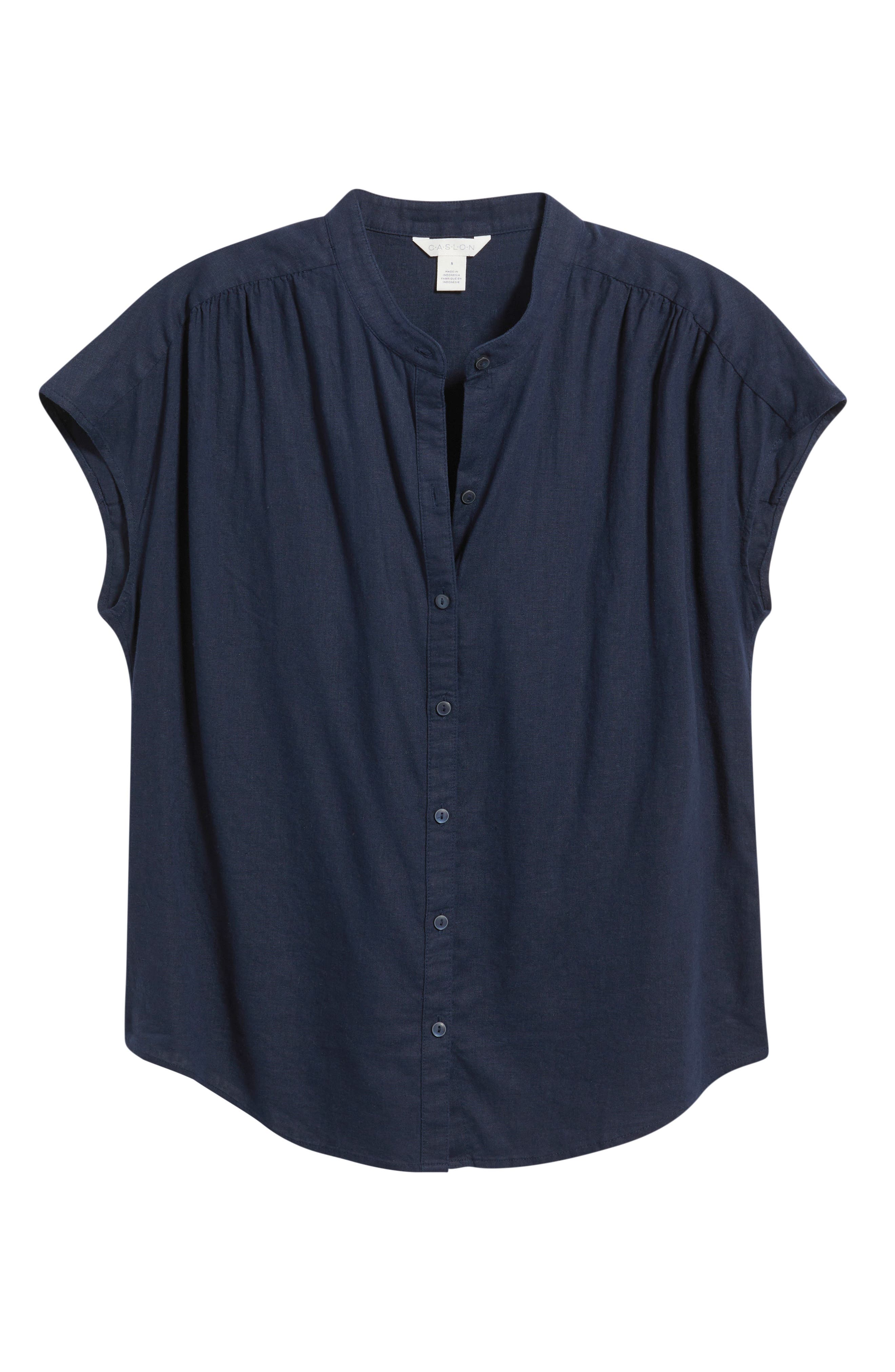 Женские Caslon® Linen Blend Shirt — фото 6