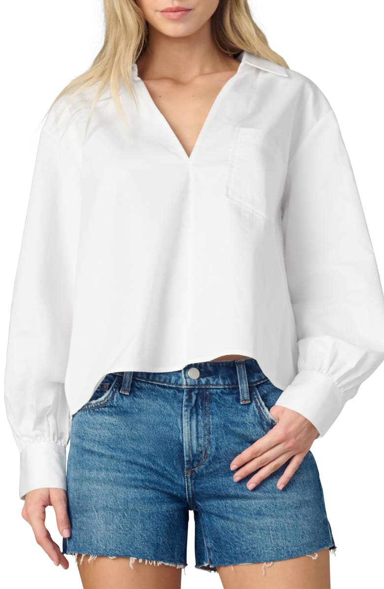 Joe's The Popover Johnny Collar Top, Main, color, White