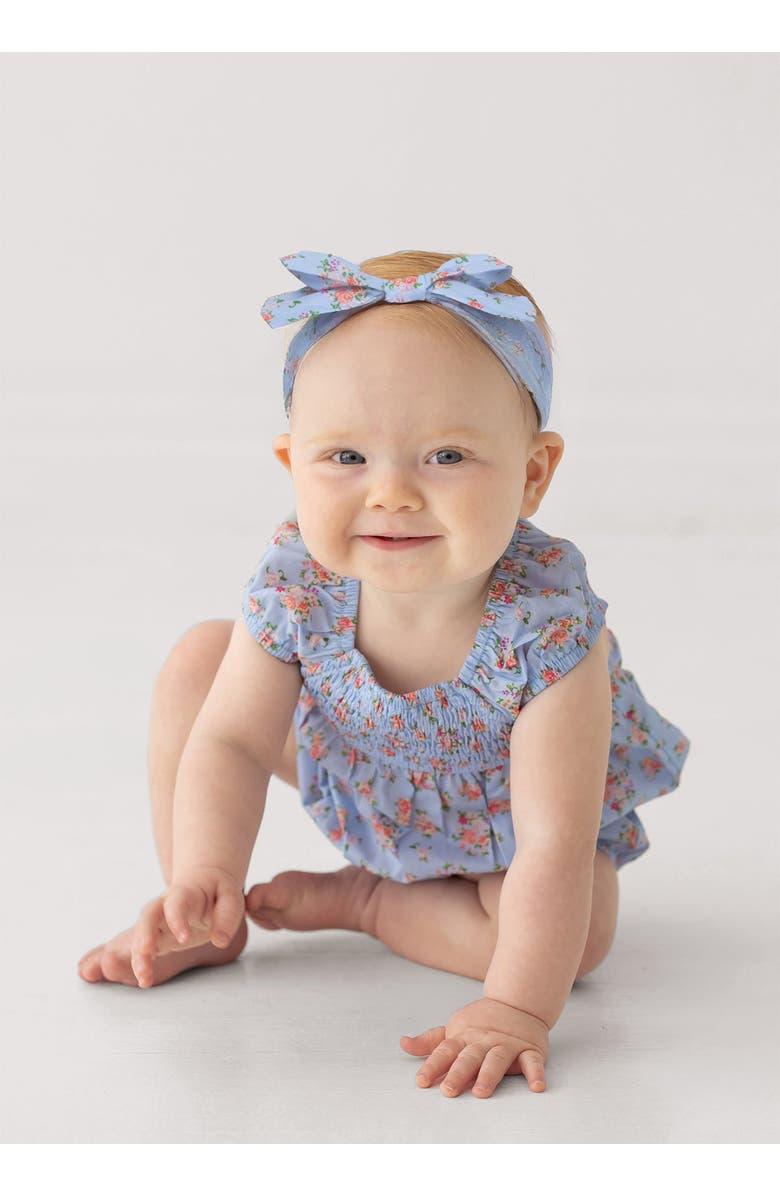 Mabel + Honey Delia Sleeveless Romper, Alternate, color, Blue