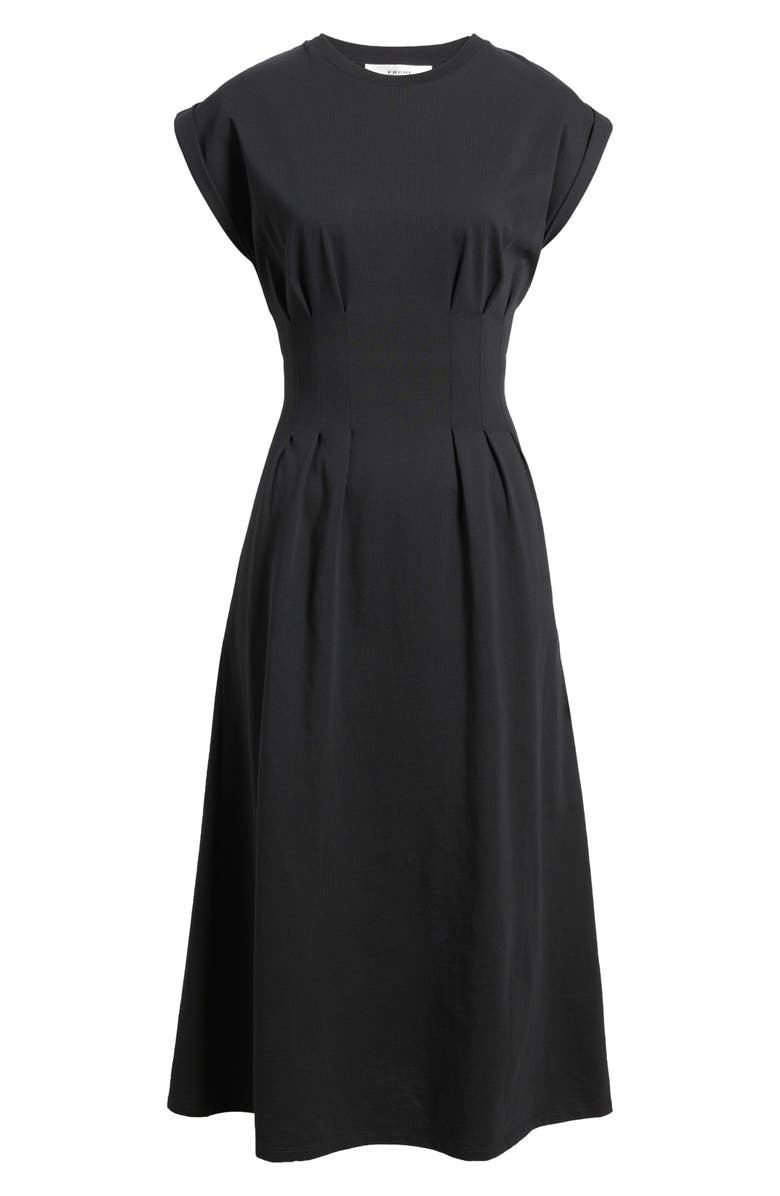 FRAME The Jersey Organic Cotton A-Line Dress, Alternate, color, Black