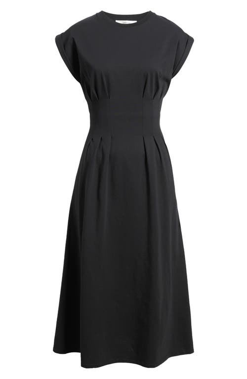 Frame The Jersey Organic Cotton A-line Dress In Black