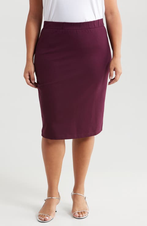 Danube Stretch Ponte Skirt (Plus)