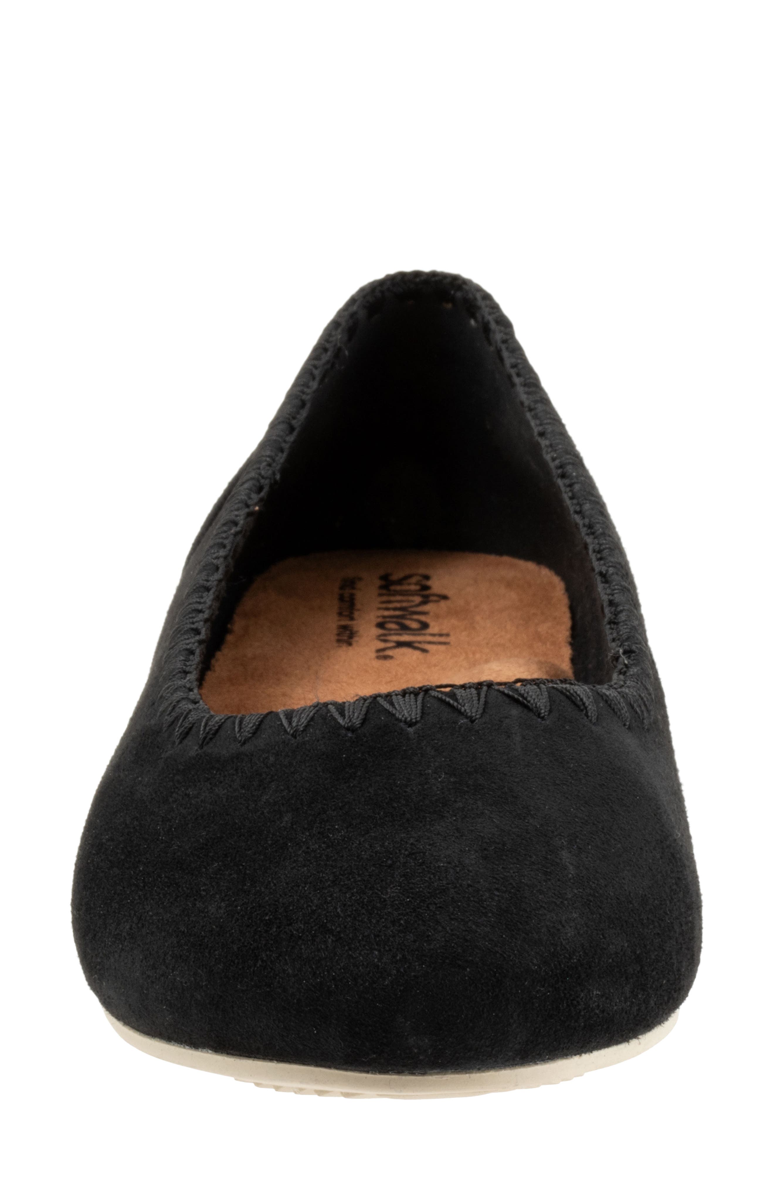 Sonoma Embroidered Ballet Flat, Alternate, color, BLACK SUEDE