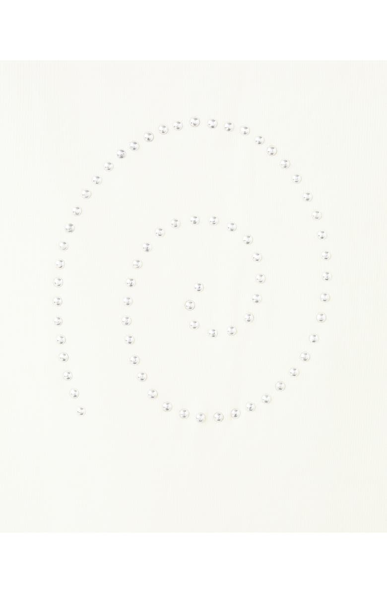 MANGO Spiral Studded T-Shirt, Alternate, color, Off White