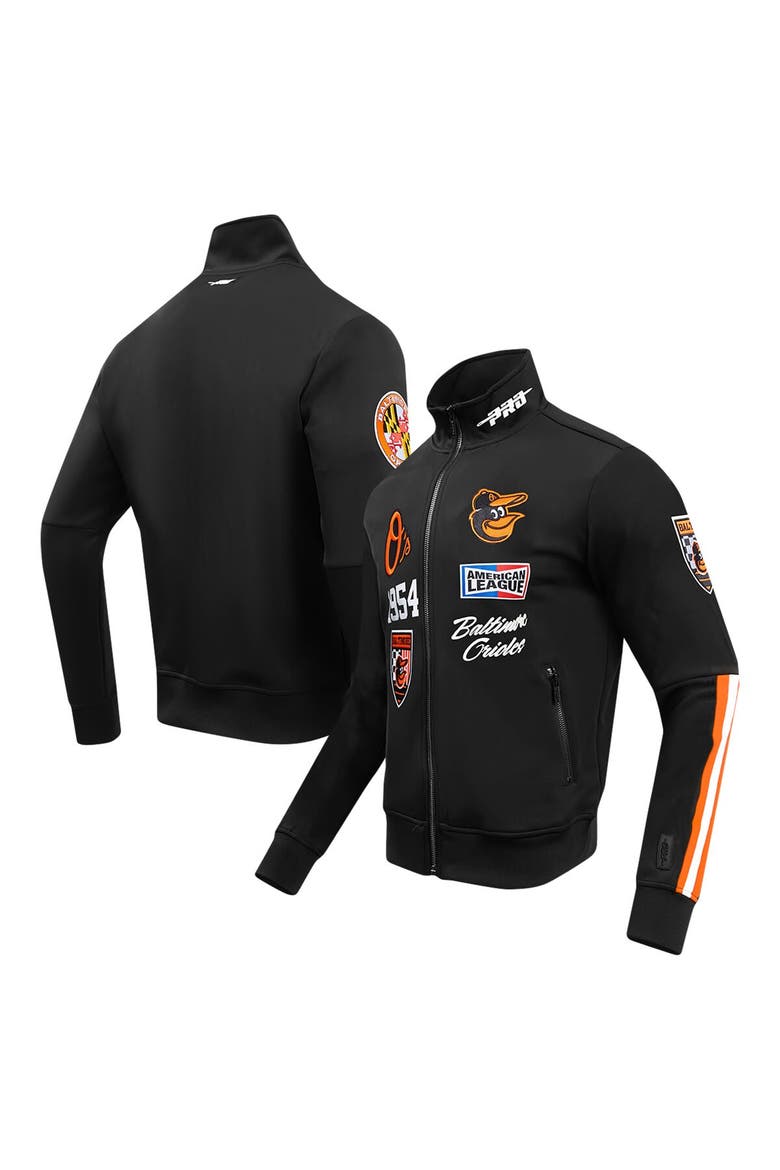 Men's Pro Standard Black Baltimore Orioles Fast Lane Full-Zip Track Jacket, Alternate, color, Black