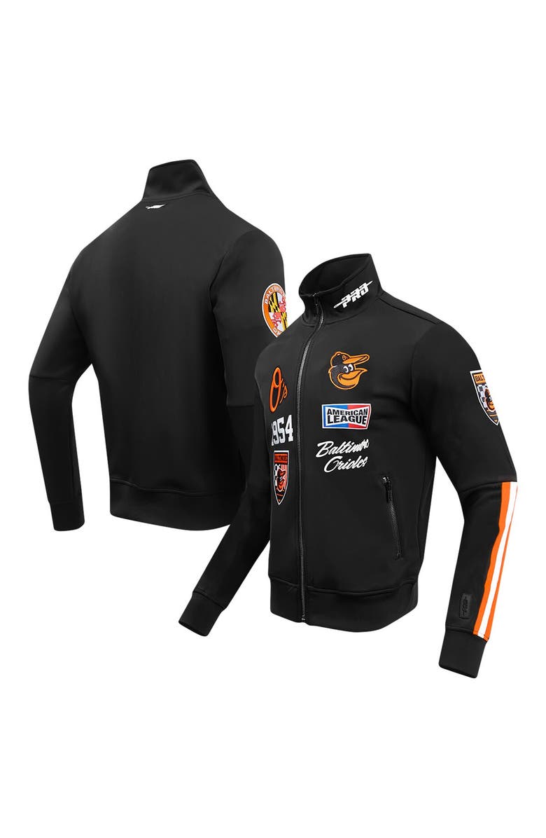 PRO STANDARD Men's Pro Standard Black Baltimore Orioles Fast Lane Full-Zip Track Jacket, Alternate, color, Black