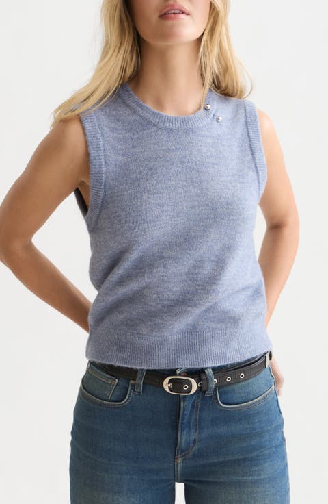 Hardware Detailed Sweater Vest