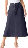 Roaman's Plus Size Easy-Wear A-Line Skirt