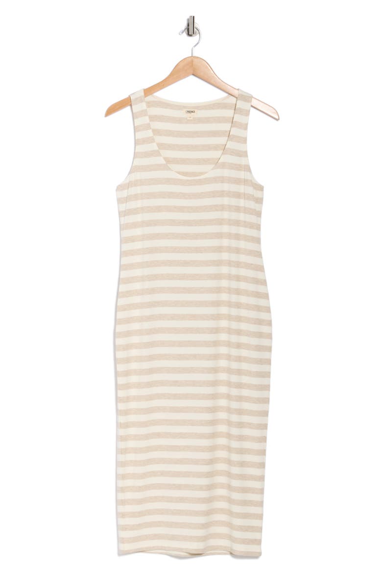 Ivanna Stripe Midi Tank Dress, Main, color, IVORY/ MARBLE STRIPE