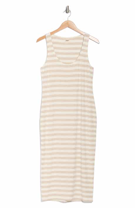 L'AGENCE Ivanna Stripe Midi Tank Dress