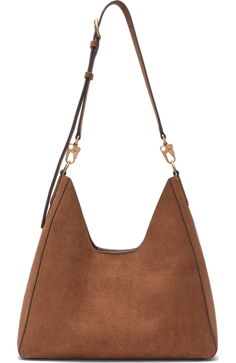 rag & bone Parker Suede Hobo Bag, Alternate, color, Golden Brown