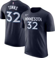 Nike Men's Nike Karl-Anthony Towns Blue Minnesota Timberwolves Name & Number Performance T-Shirt