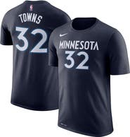 Nike Men's Nike Karl-Anthony Towns Blue Minnesota Timberwolves Name & Number Performance T-Shirt