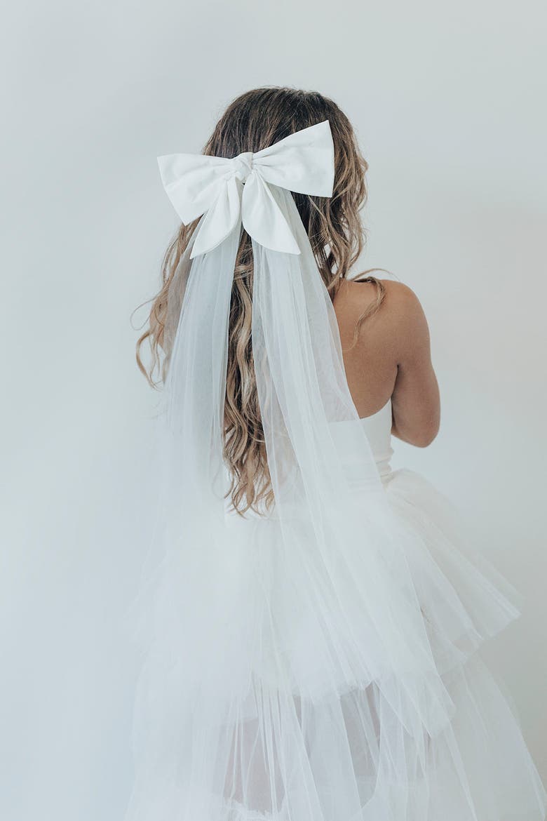 Zara Bridal Veil, Alternate, color, Ivory