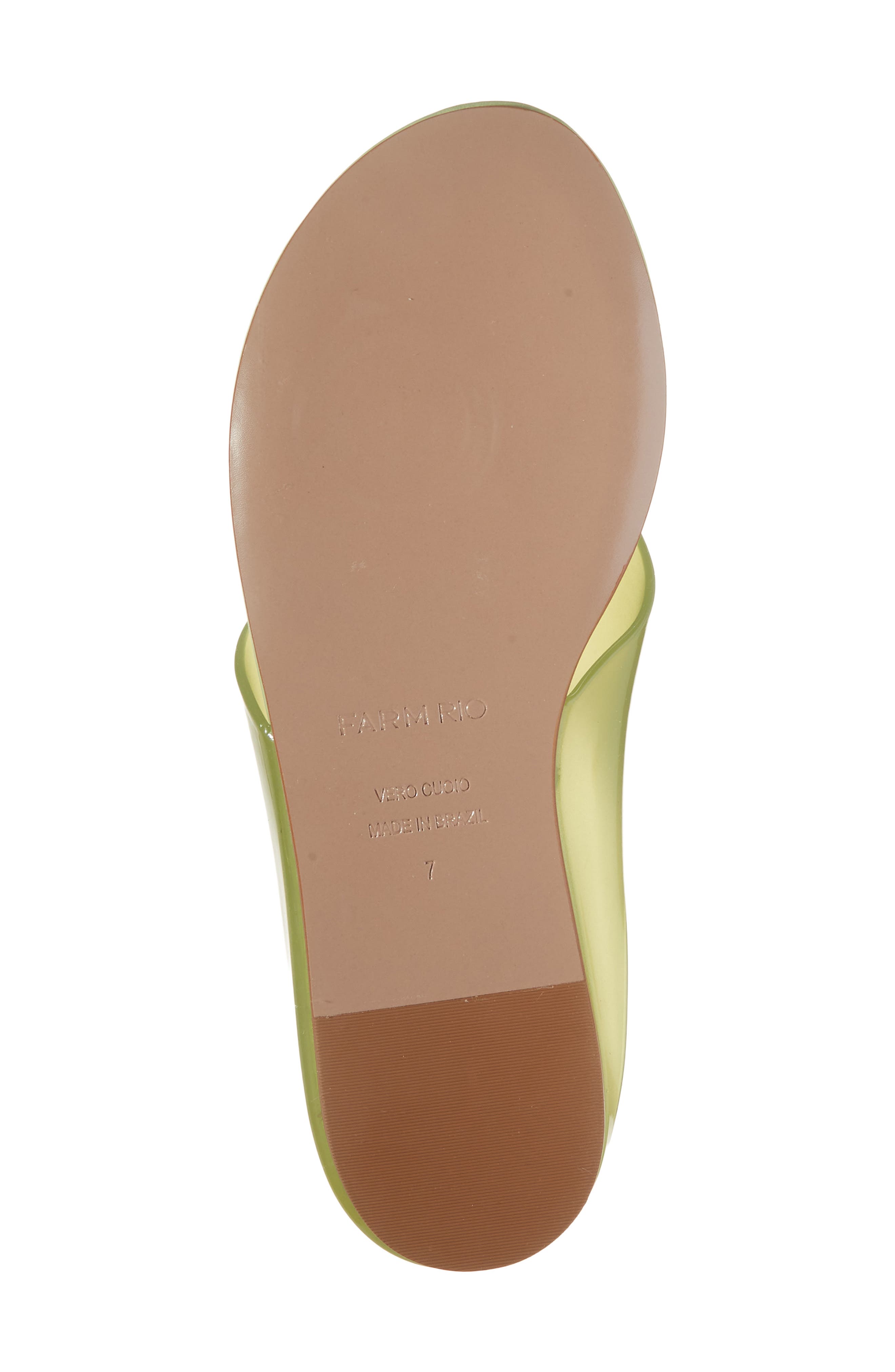 FARM Rio Jelly Flat Flip Flop, Alternate, color, Sage Green