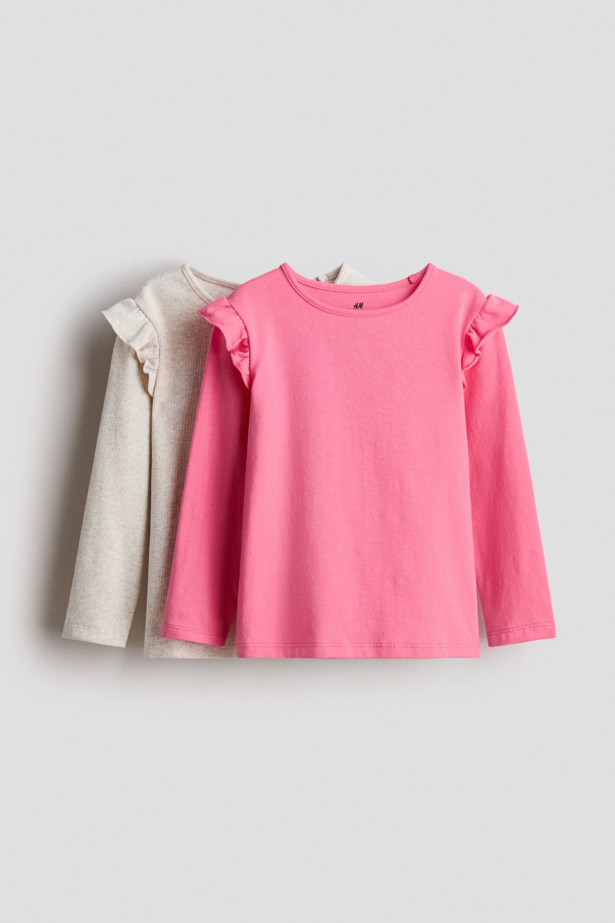 selected Light beige melange/hot pink