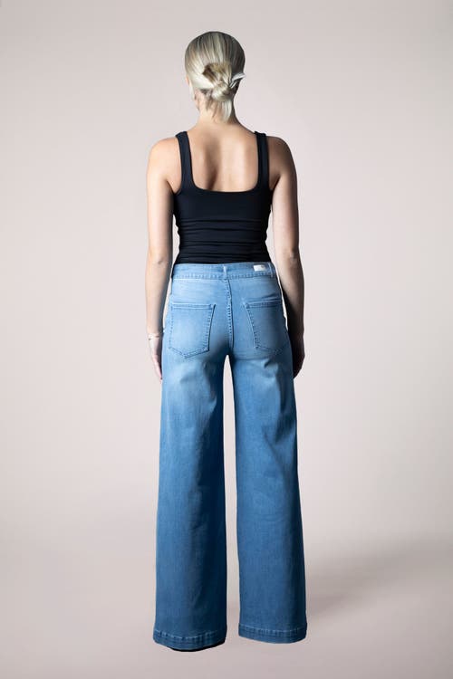 Blue Revival Selena Recycled Wide Leg Trouser In Blue