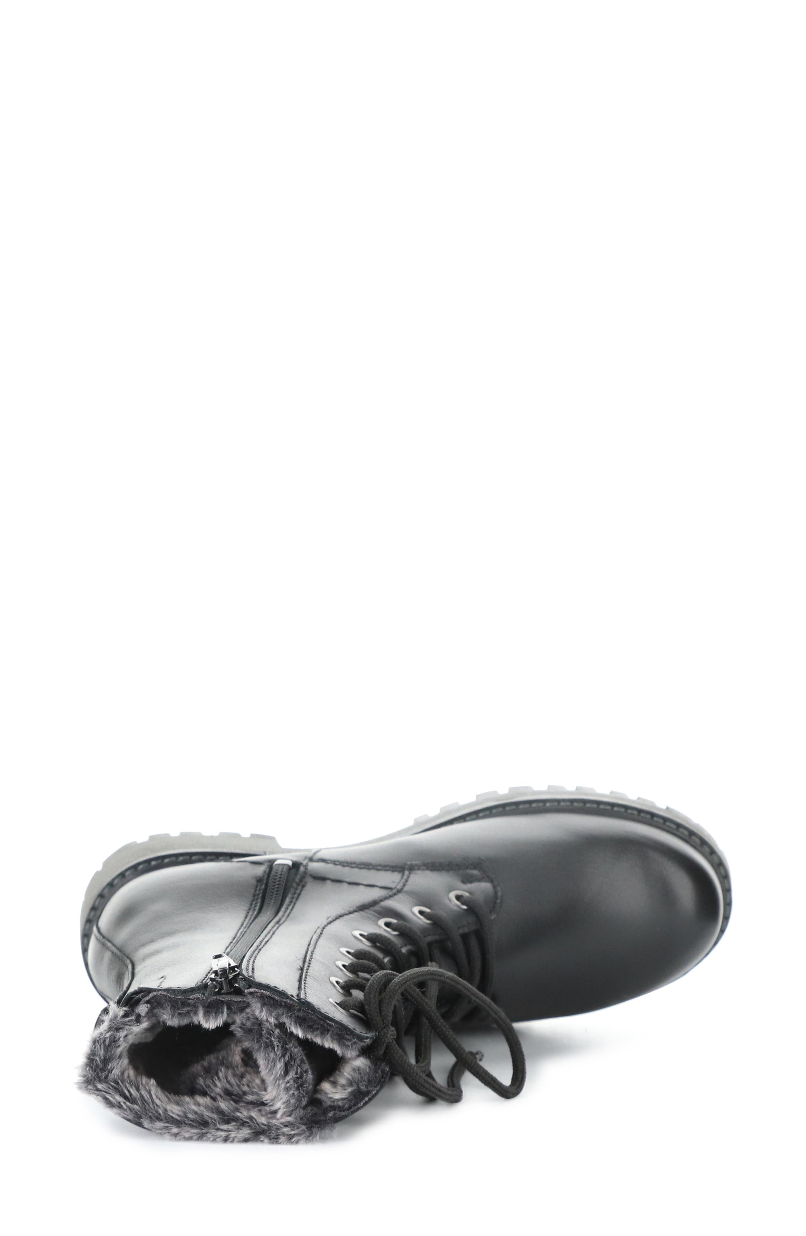 Bos. & Co. Asher Waterproof Faux Fur Bootie, Alternate, color, Black