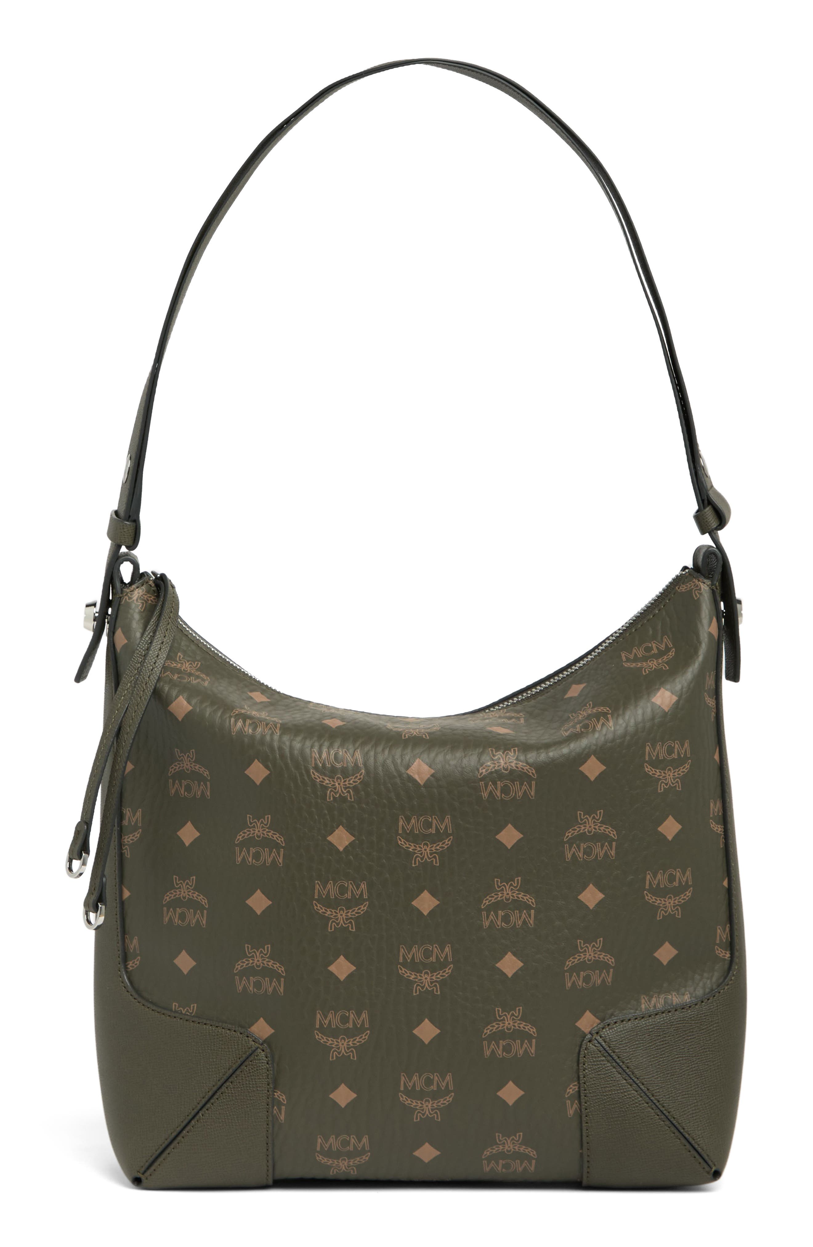 MCM Aren Visetos Medium Hobo Bag, Main, color, 