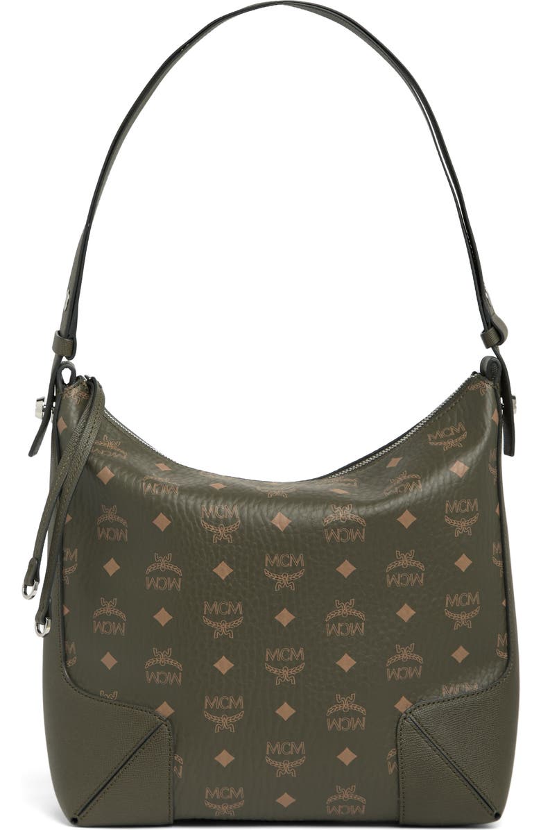 MCM Aren Visetos Medium Hobo Bag, Main, color,