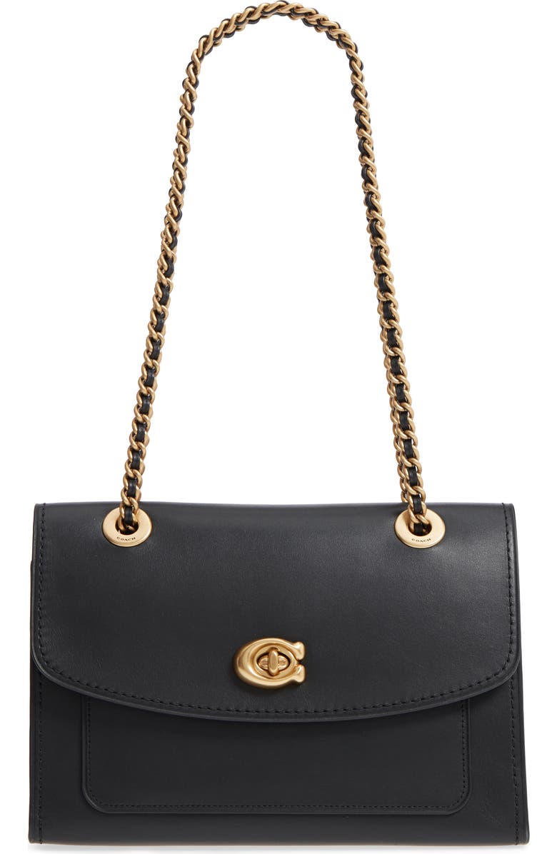 COACH Parker Leather Shoulder Bag, Main, color,