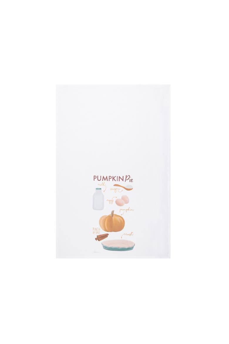 Pumpkin Donuts, Pie & Spiced Latte 100% Cotton Flour Sack Dishtowels Set of 3, Alternate, color, White