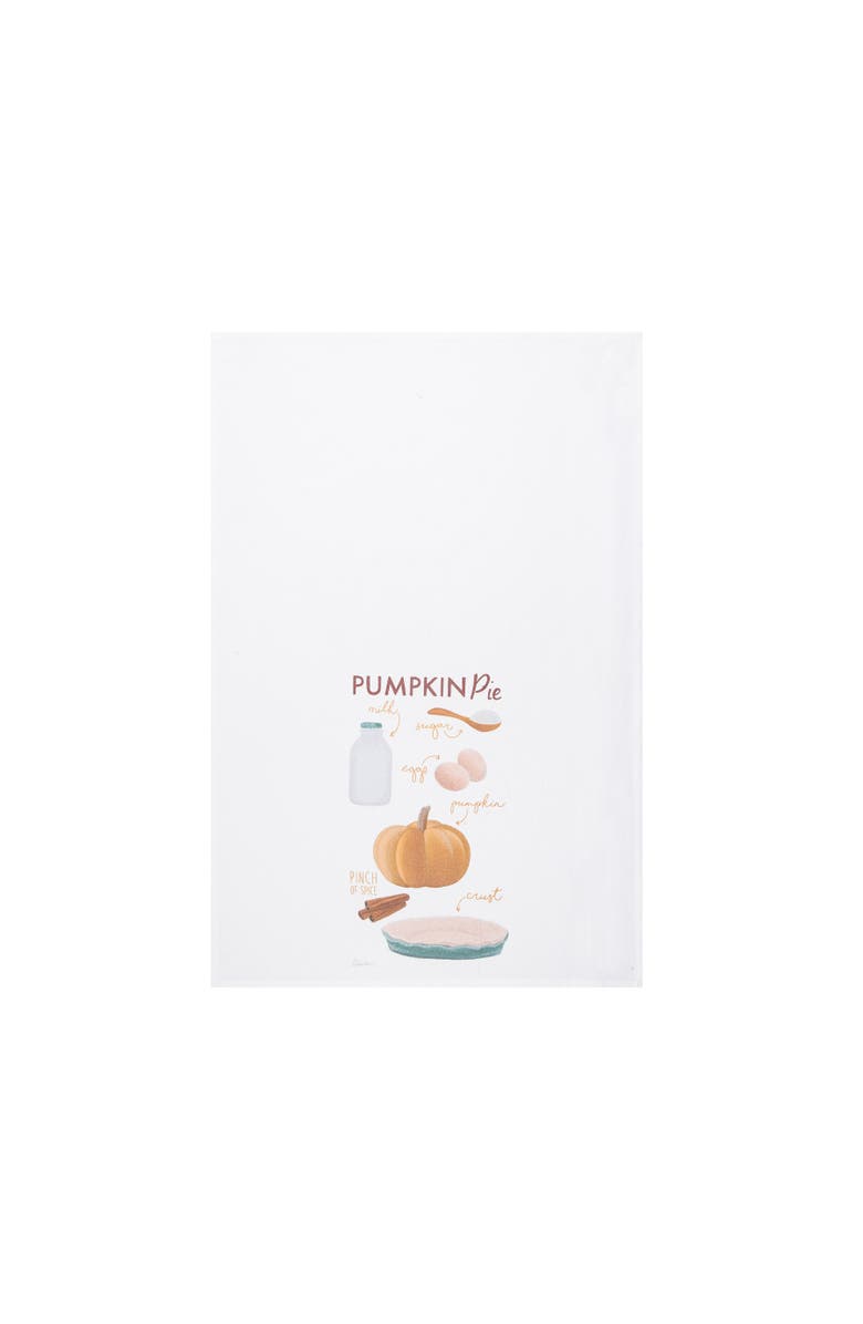 C&F Home Pumpkin Donuts, Pie & Spiced Latte 100% Cotton Flour Sack Dishtowels Set of 3, Alternate, color, White