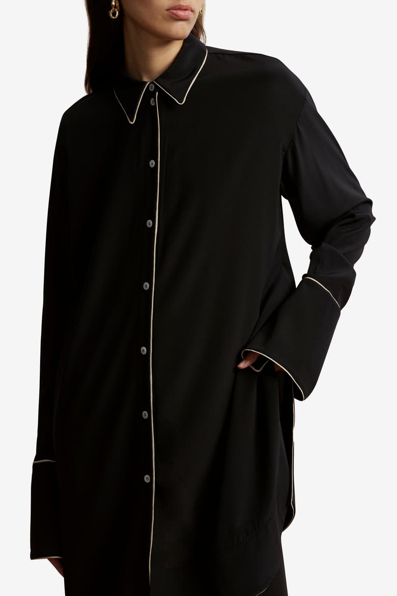 Alex Shirt with Piping, Alternate, color, Black