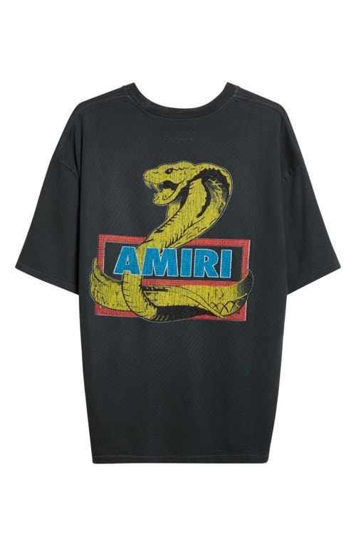 Amiri Crystal Cobra Embellished Printed Cotton-blend Jersey T-shirt In Black