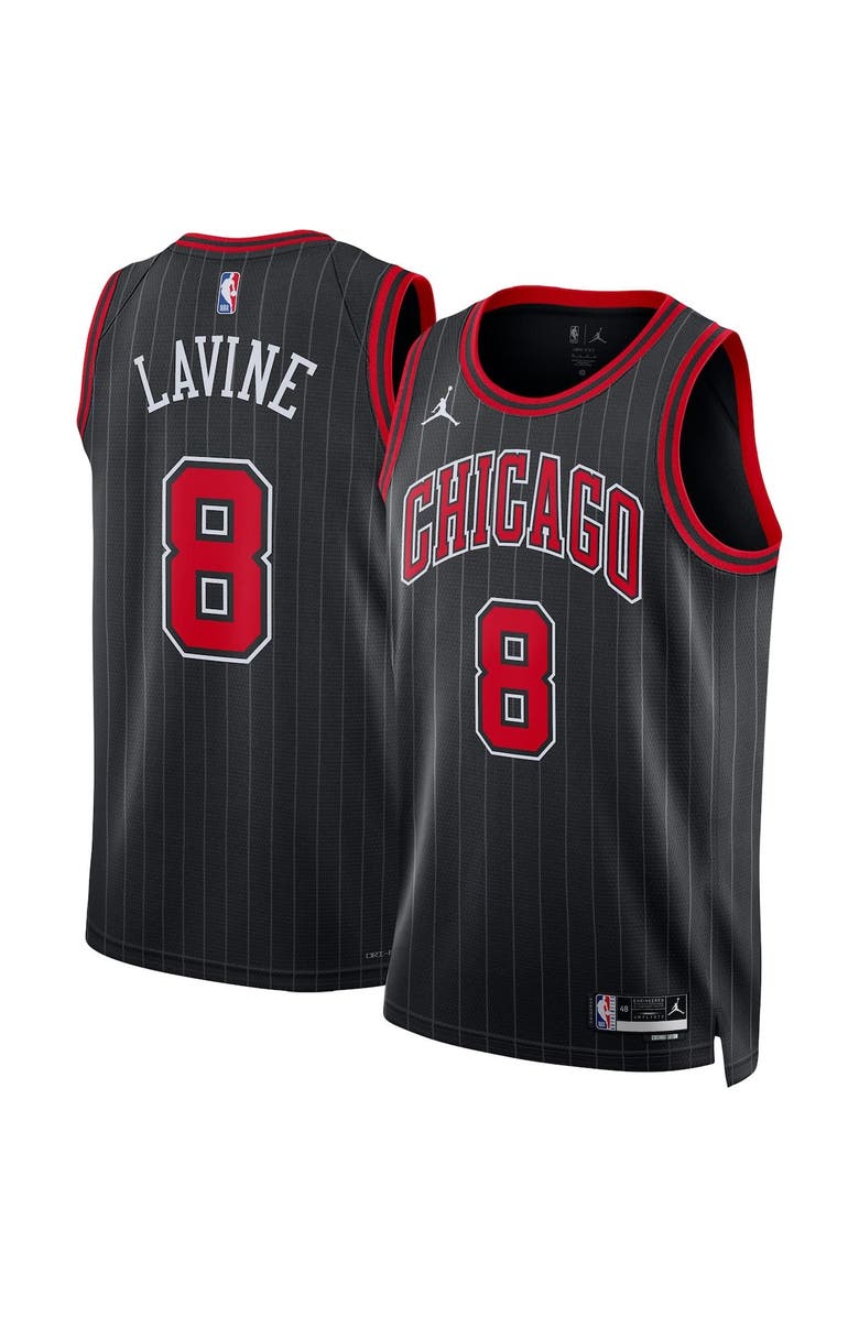 Jordan Brand Unisex Jordan Brand Zach LaVine Black Chicago Bulls Swingman Jersey - Statement Edition, Main, color, 