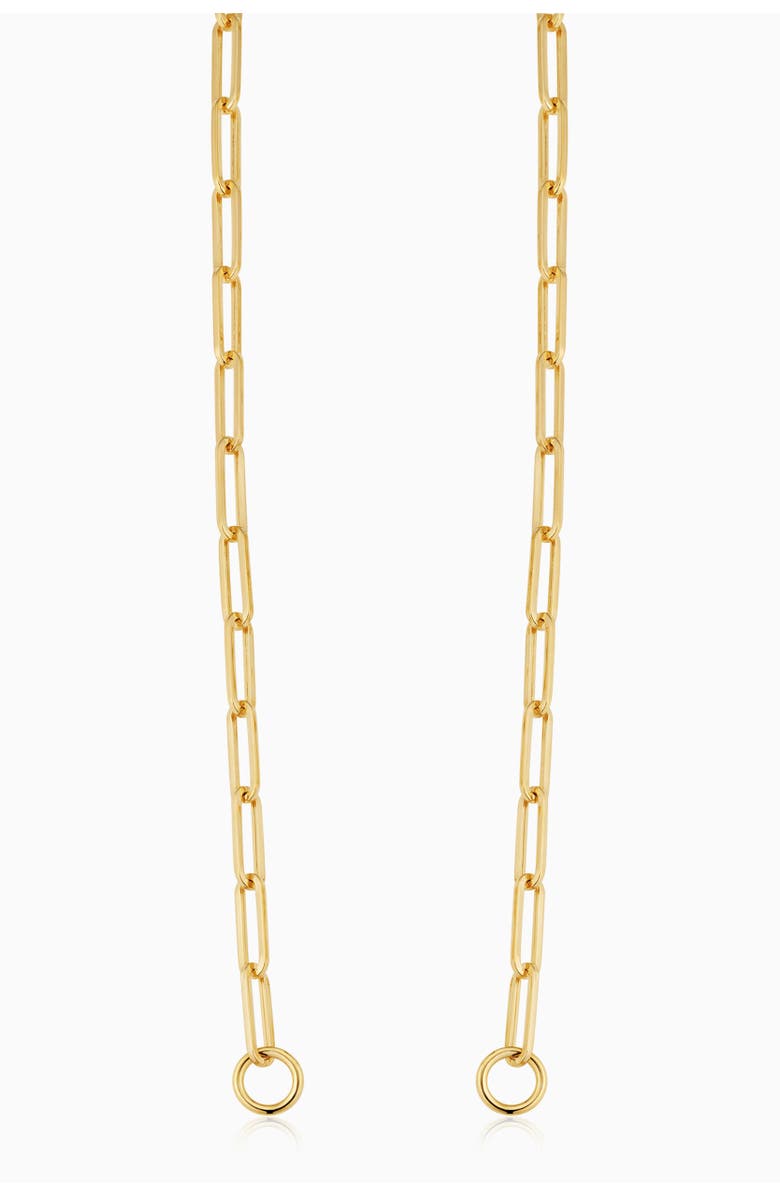 Oradina 14K Gold Venice Link Split Necklace, Main, color, Yellow Gold
