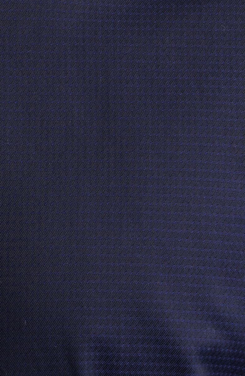 BOSS Hank Slim Fit Solid Blue Cotton Twill Dress Shirt, Alternate, color, Dark Blue