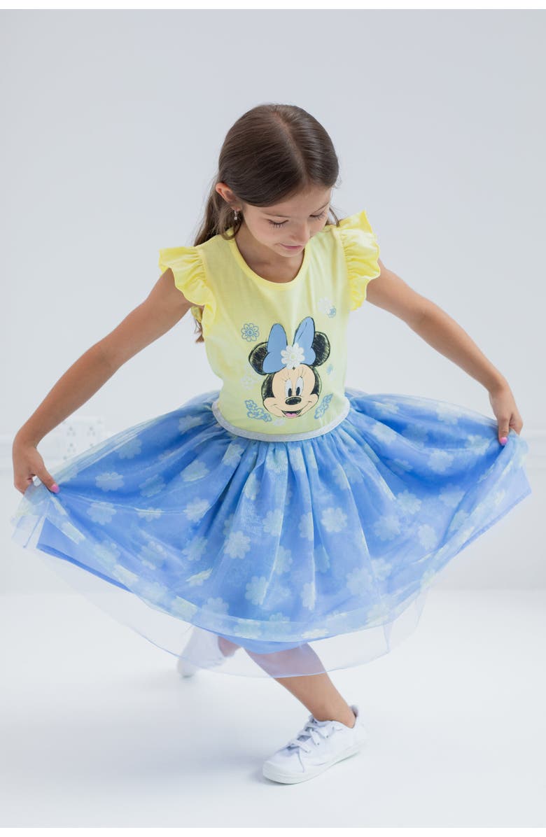 Disney Minnie Mouse Sleeveless Tulle Dress, Alternate, color, Yellow