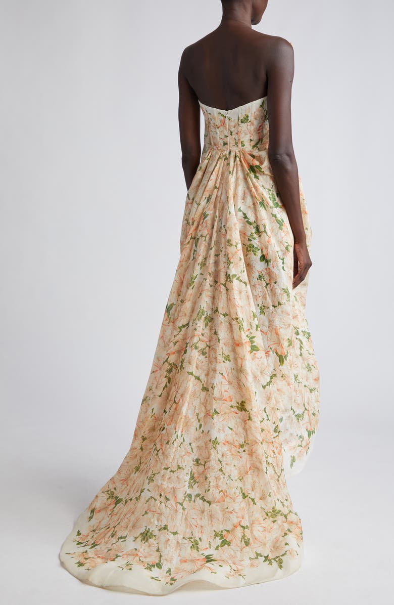 Zimmermann Natura Floral Draped Linen & Silk High-Low Gown | Nordstrom Zimmermann Natura Floral Draped Linen & Silk High-Low Gown | Nordstrom