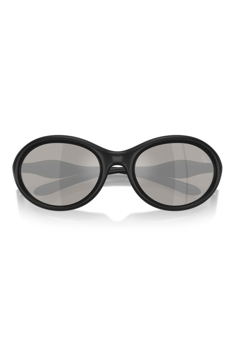 DL3009U 55mm Oval Sunglasses, Alternate, color, BLACK MATTE / GREY BLACK