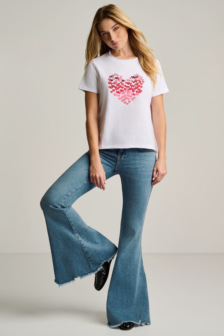 Heart Beats Cotton T-Shirt, Alternate, color, White