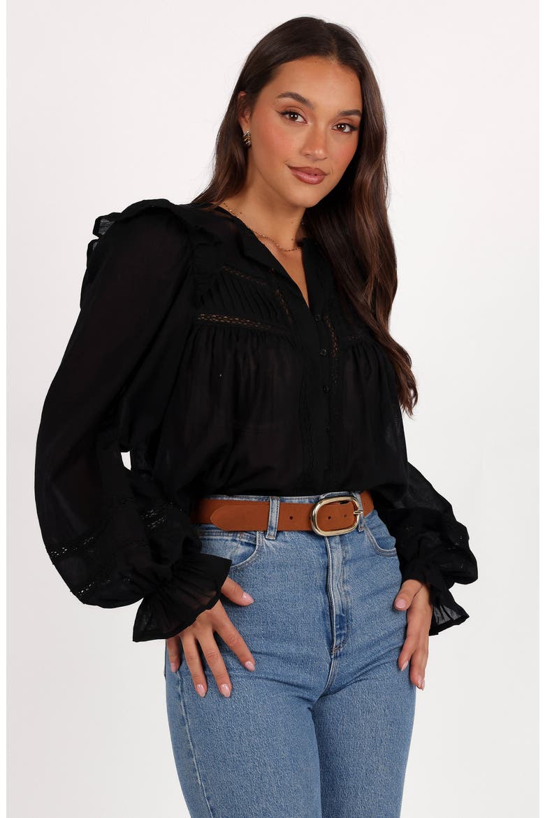 Emelia Ruffle Top, Alternate, color, BLACK