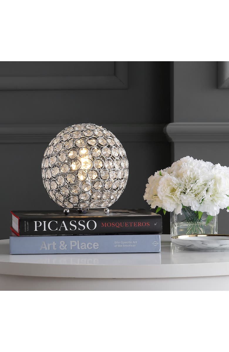 JONATHAN Y Gemma Acrylic/Metal LED Table Lamp, Alternate, color, Clear/Chrome