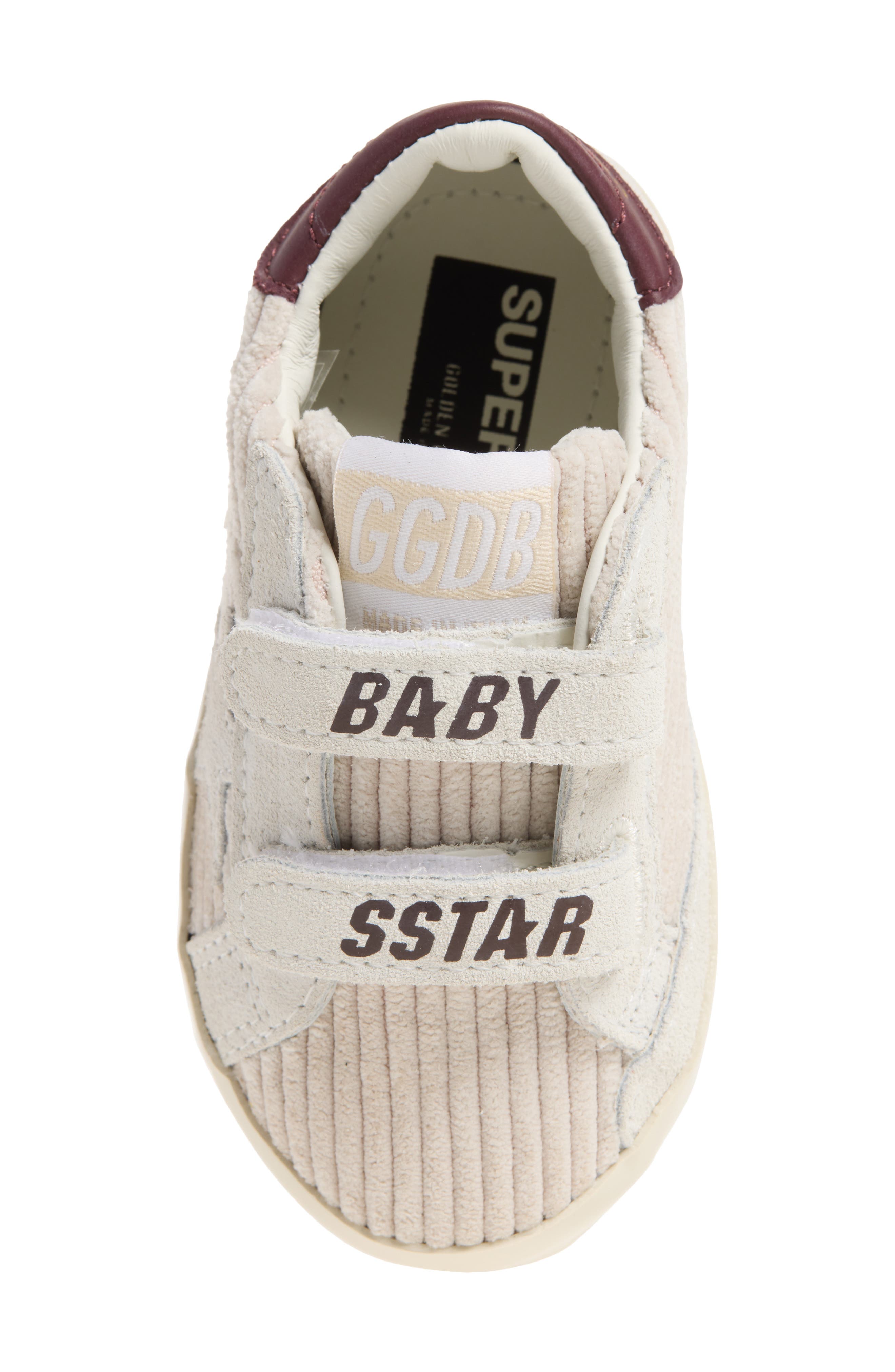 Baby School Low Top Sneaker, Alternate, color, CREAM/ BORDEAUX