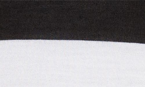 Ferragamo Colorblock Long Sleeve Virgin Wool Sweater Dress In Black