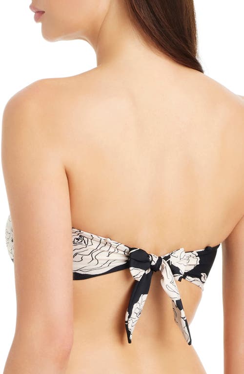 Sanctuary Floral V-wire Bandeau Bikini Top In Animal Print