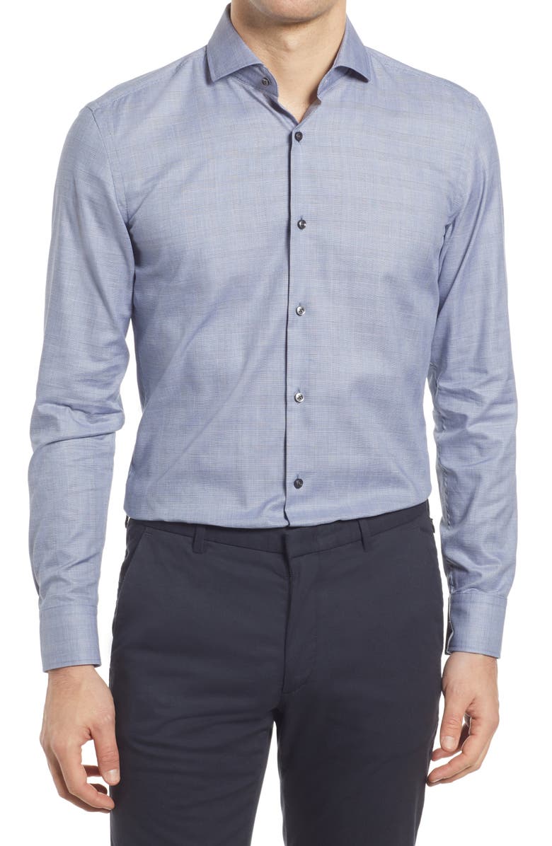 BOSS Jason Slim Fit Plaid Dress Shirt, Main, color, 