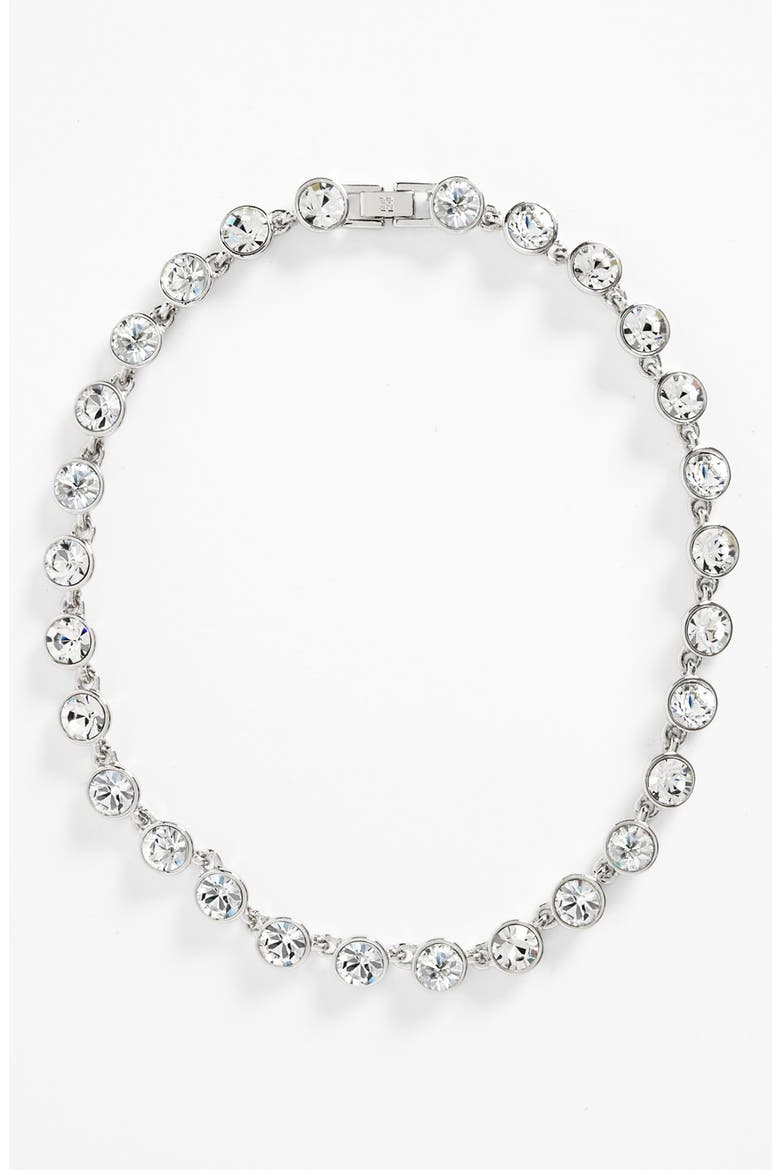 Crystal Station Collar Necklace (Nordstrom Exclusive), Alternate, color, RHODIUM/ CRYSTAL
