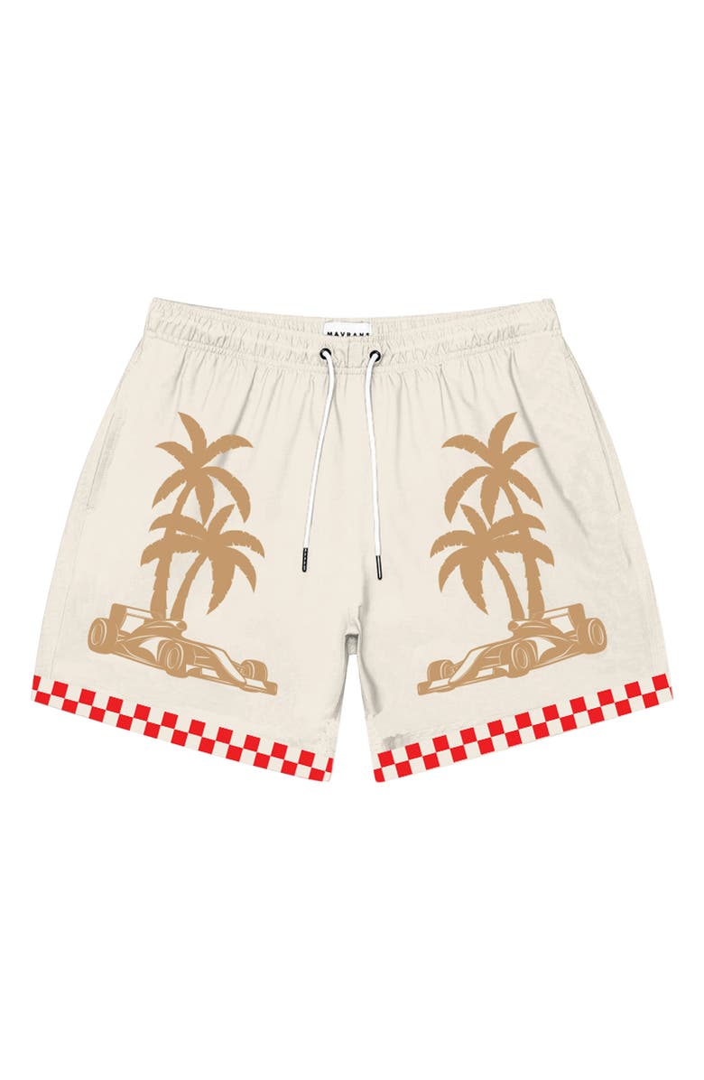 MAVRANS Victory Lap Palm Swim Trunks, Main, color, 