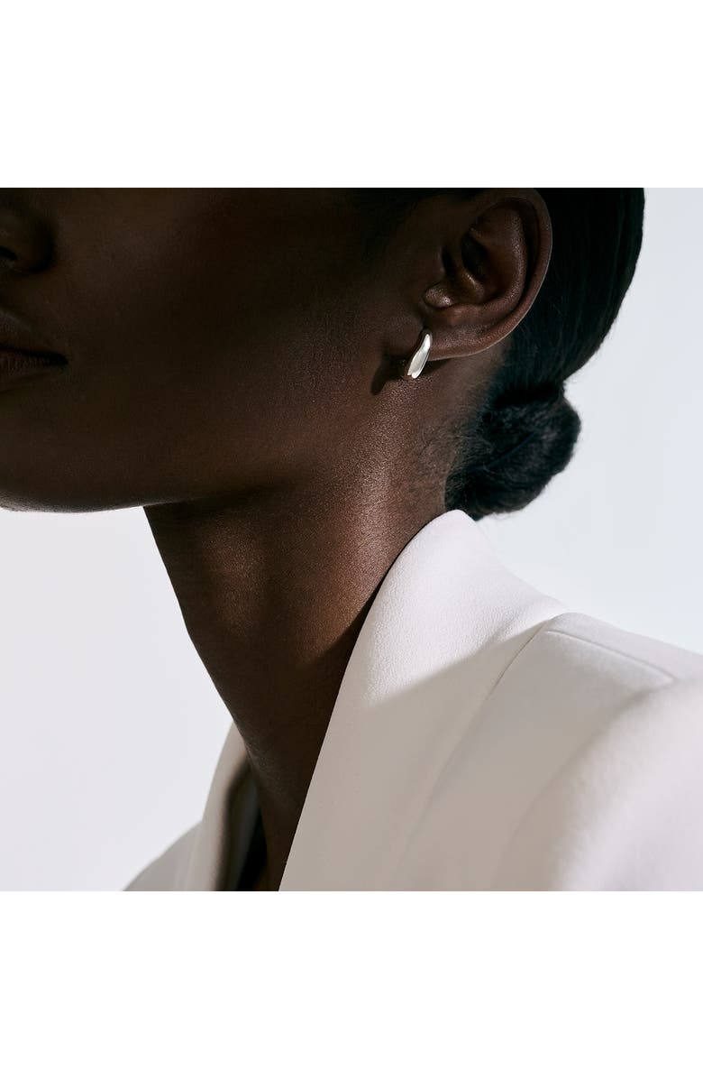 John Hardy Surf J Hoop Earrings, Sterling Silver, 15.5mm, Alternate, color, Silver